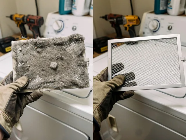 Professional lint trap cleaning by Worthington Dryer Vent Cleaning in Worthington