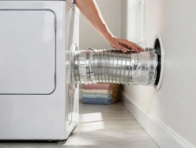 Professional dryer vent hose installation by Worthington Dryer Vent Cleaning in Worthington