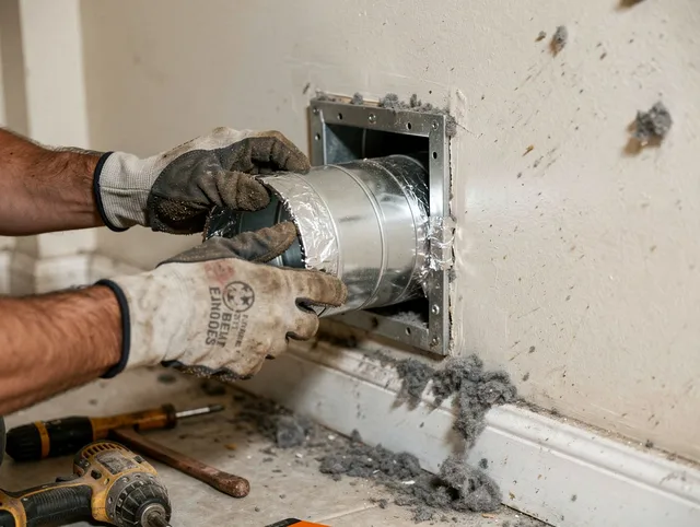 Professional dryer vent repair and installation by Worthington Dryer Vent Cleaning in Worthington