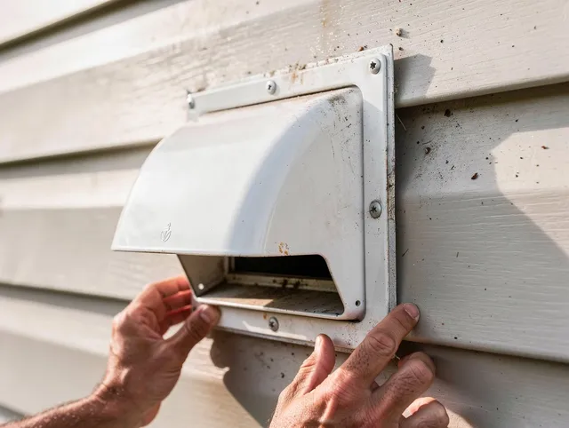 Worthington Dryer Vent Cleaning technician delivering thorough residential dryer vent cleaning service in Worthington